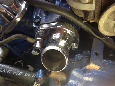 mustang metal thermostat housing|thermostat ford 65 mustang install.